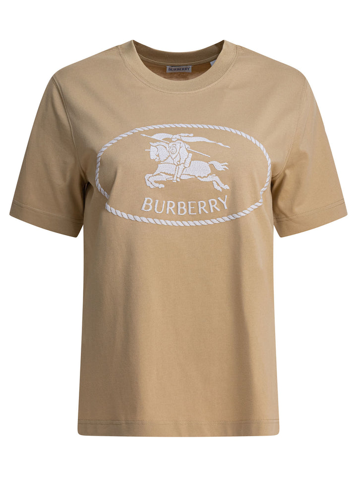 Burberry T-Shirt With Knight Stamp T-shirts - Beige | 1b3ec53dac9498ef7aa2ebf4466f40237ed2eb2b