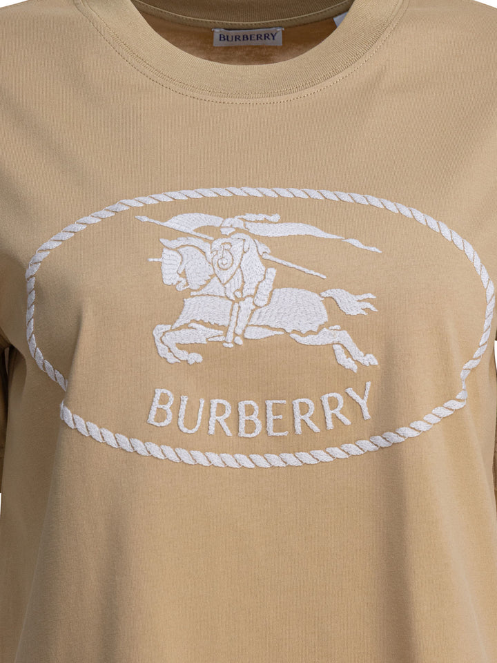 Burberry T-Shirt With Knight Stamp T-shirts - Beige | f95d80de43e04af9da148d3077209e87c085cee5