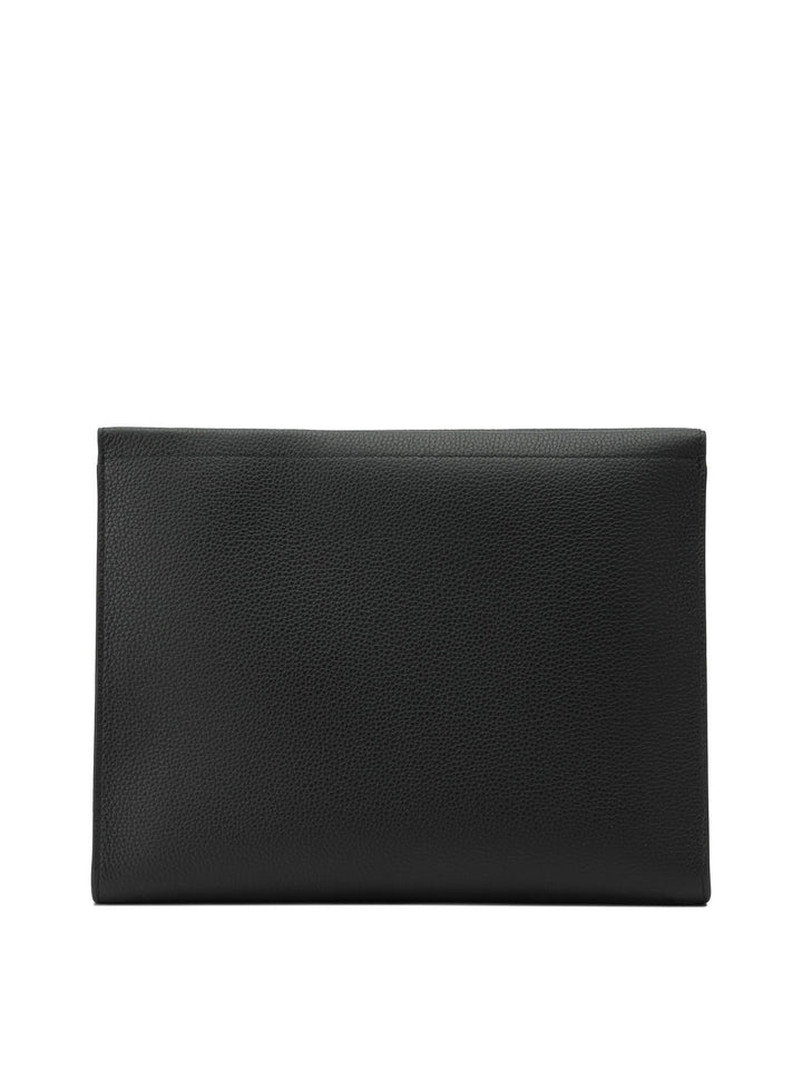 Burberry Leather Clutch Bag With Ekd Pouch - Black | 2646deda05760fdd3e940fc5209e4ae1c2fb3a97