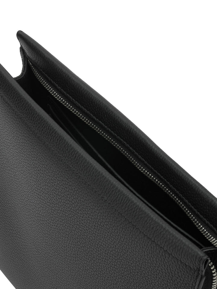 Burberry Leather Clutch Bag With Ekd Pouch - Black | d0003eb60ca0a0153b87d5d1da4eb515750e4cea