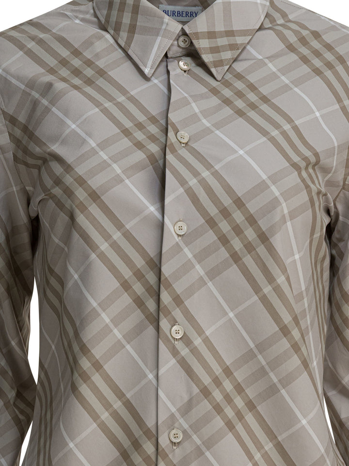 Burberry Casual Shirt Check Shirts - Grey | 08d258a5dc8dd133ed4073a67fa3384e562a6438
