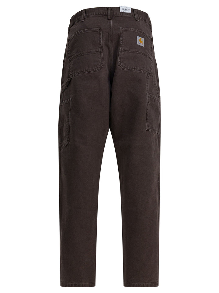 Carhartt Wip Single Knee Trousers - Brown | cace779ec8d5f8a8d5492a422c8221aa6c557bcf