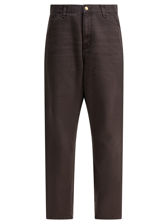 Single Knee Trousers Brown