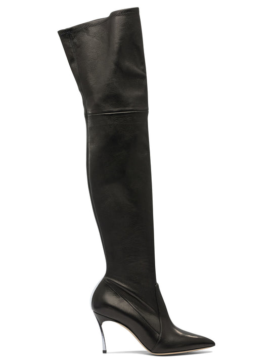 Over-The-Knee 100mm Boots Black