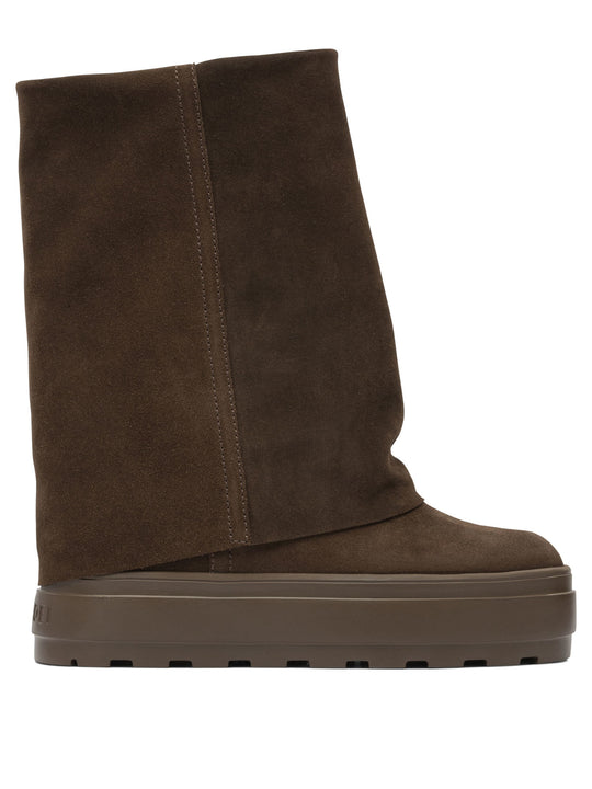 Suede Ankle Boots Brown