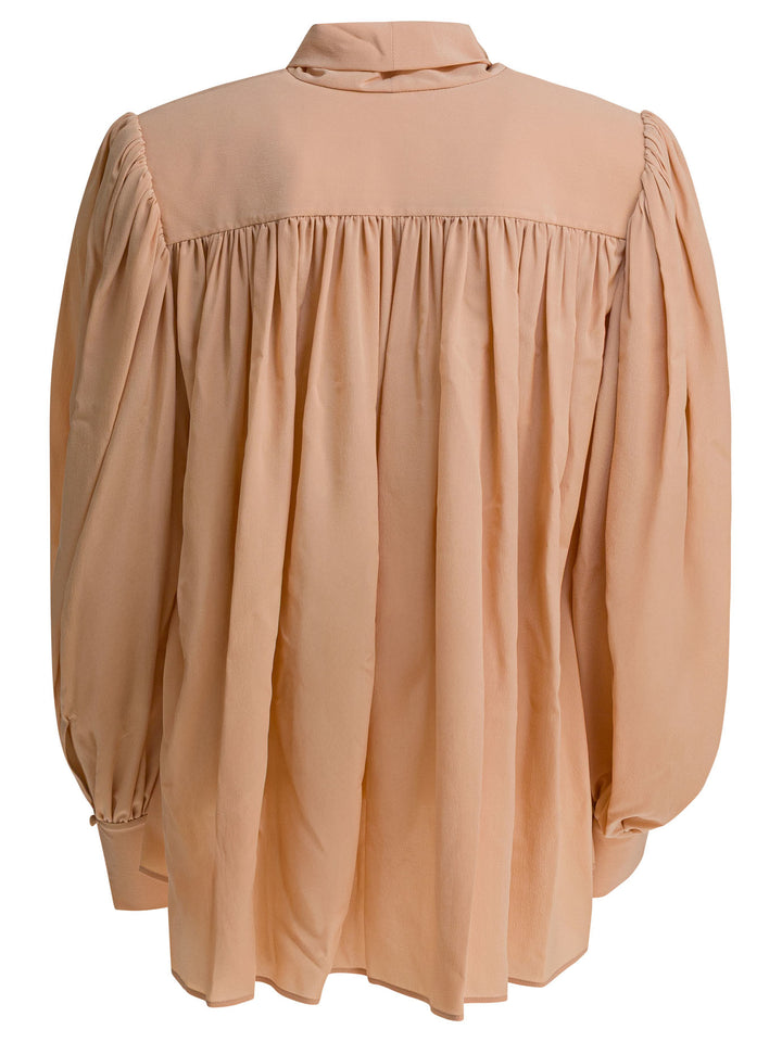 Chloé Silk Blouse Shirts - Beige | a52c5acc804017e6c1e48e34aa7ad5e745aa034c