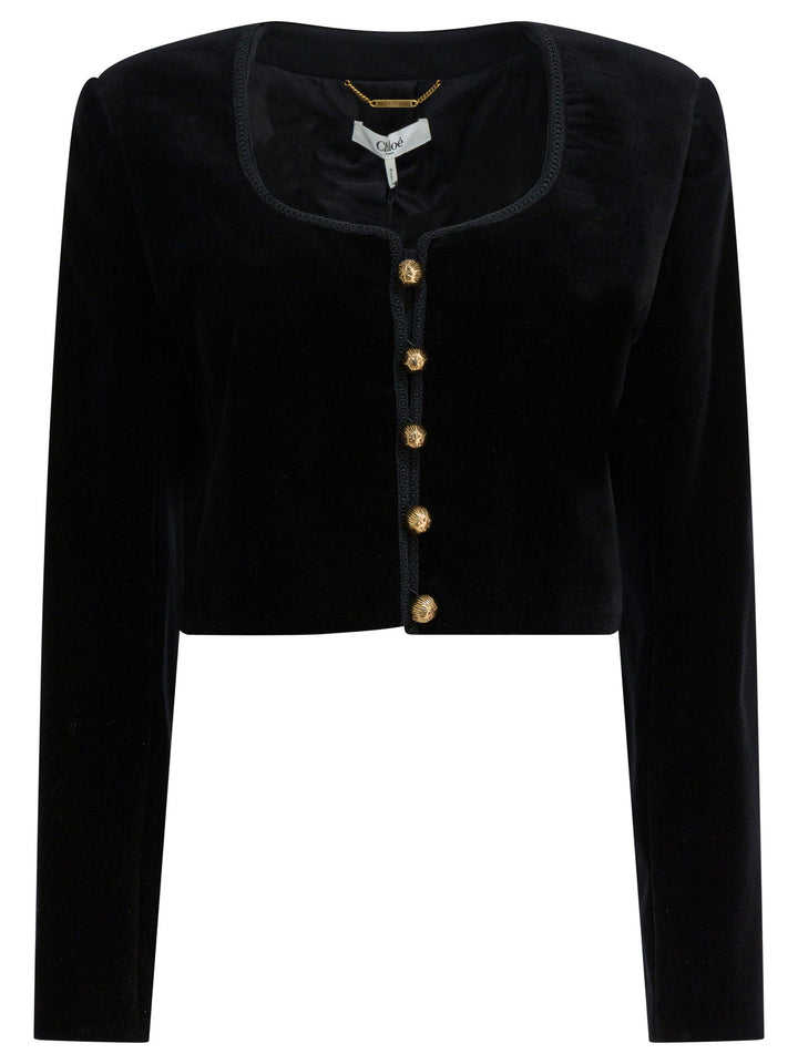 Chloé Spencer Jackets and Coats - Black | 84dd86049bc2fd4b91fdfb6391ade0f937ccf43e