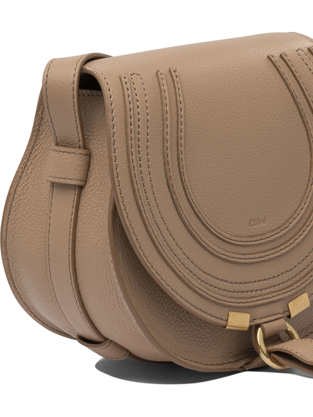Chloé Saddle Marcie Crossbody Bags - Beige | 651de27e9801b3e3c58065478e129dc22d52ef6a