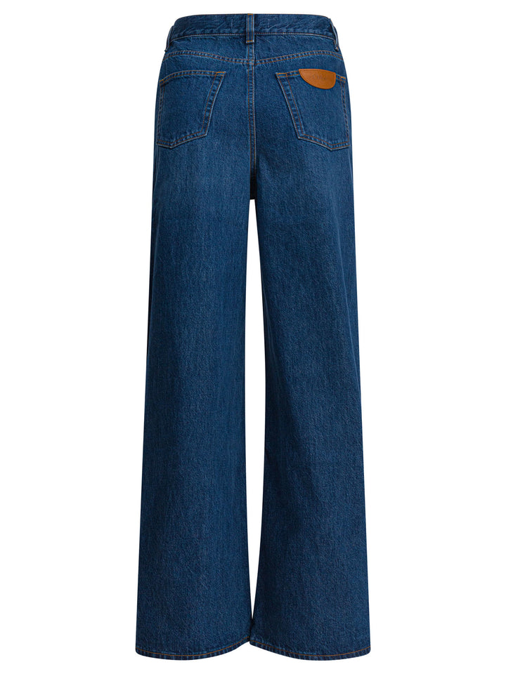 Chloé Wide Leg Jeans - Blue | 1978cc0ba8f95b2da2ebc69869ee3d1d6d14aeee