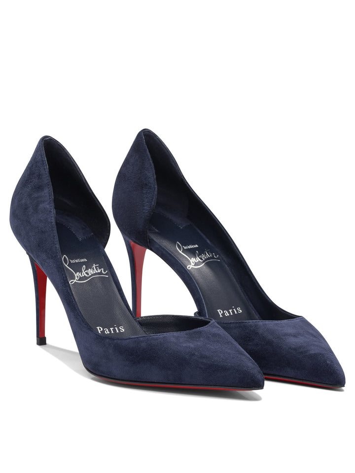 Christian Louboutin Iriza 85 Veau Velours/Lining Heeled shoes - Blue | f826eac78e01463dca194668987bbe4eba748b58