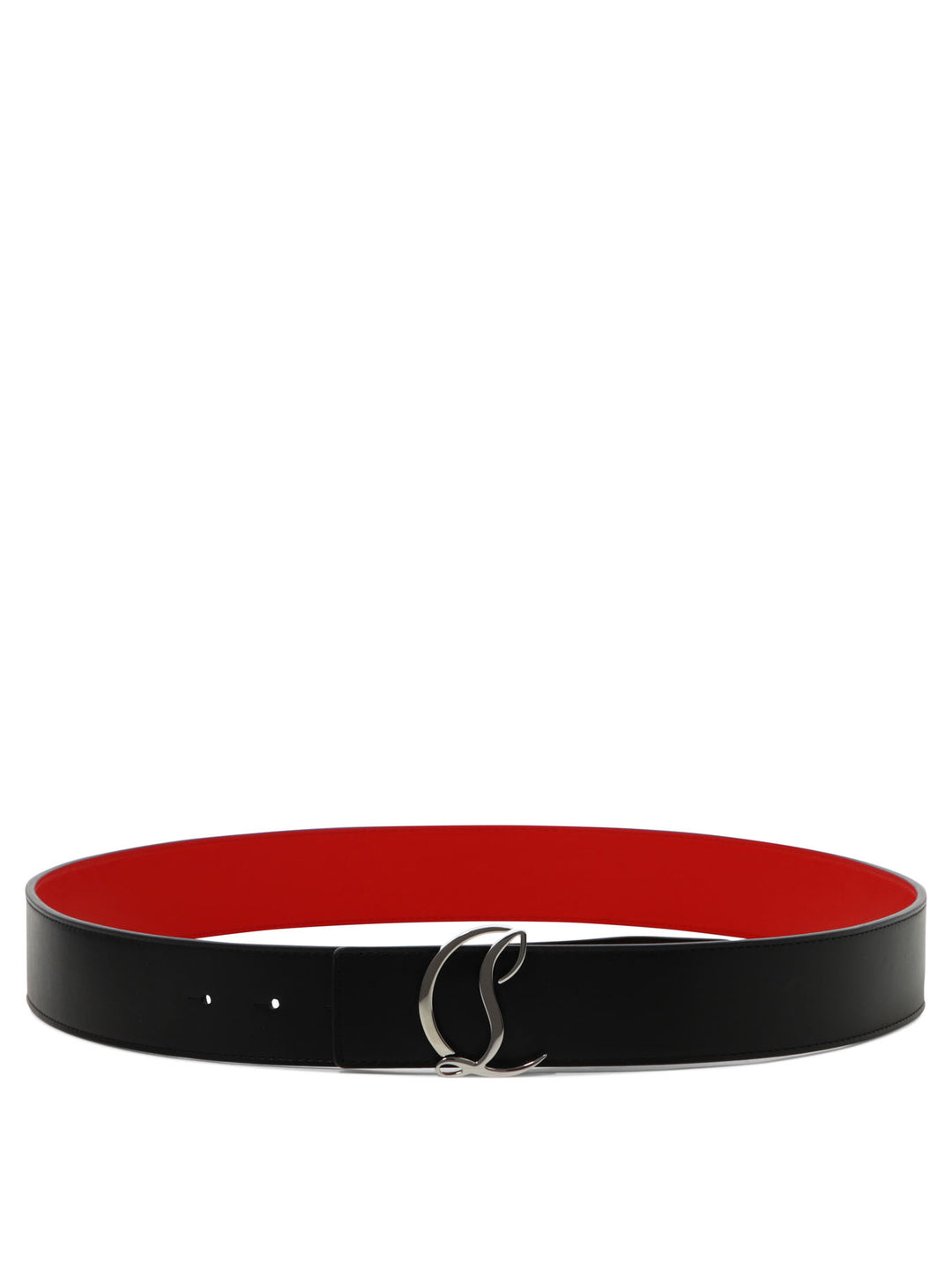 Christian Louboutin M Cl Logo Belt 40 Calf P/Calf P/Metal Belts - Black | 3ad0f1088a466e25e04aefcd2af18c1ecd510852