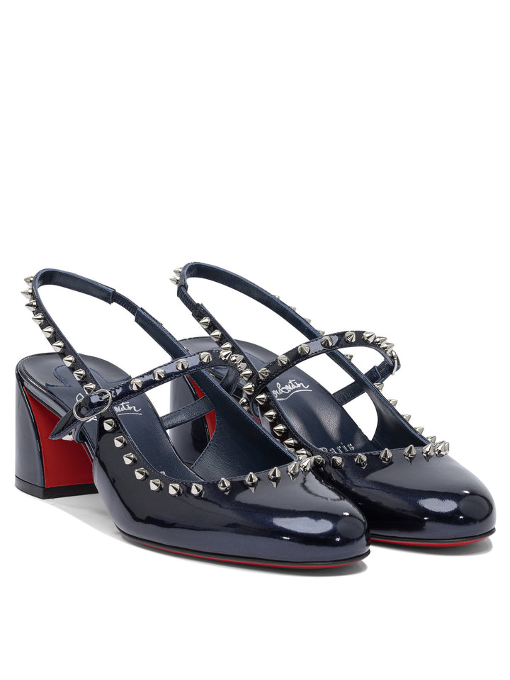 Christian Louboutin Janispikes 55 Patent Perle/Lining Heeled shoes - Blue | 14cd2cf8b7b3c96b6ca849e554e1319e5fd4074a