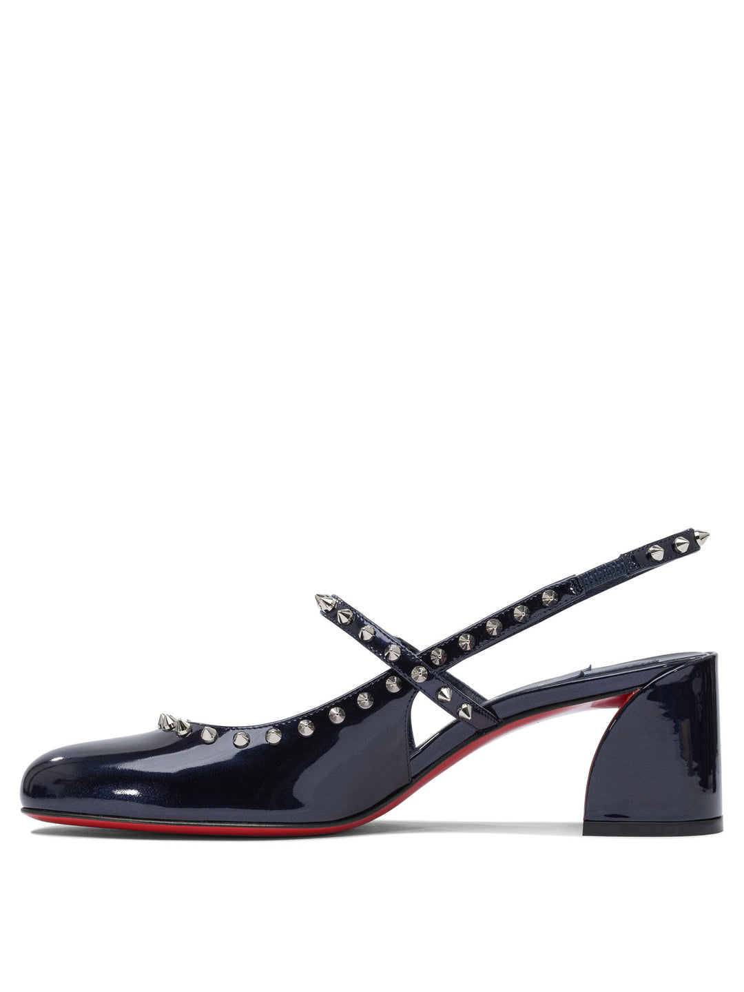 Christian Louboutin Janispikes 55 Patent Perle/Lining Heeled shoes - Blue | 625453ce62d98924c5839c024c97cbd17da7f846