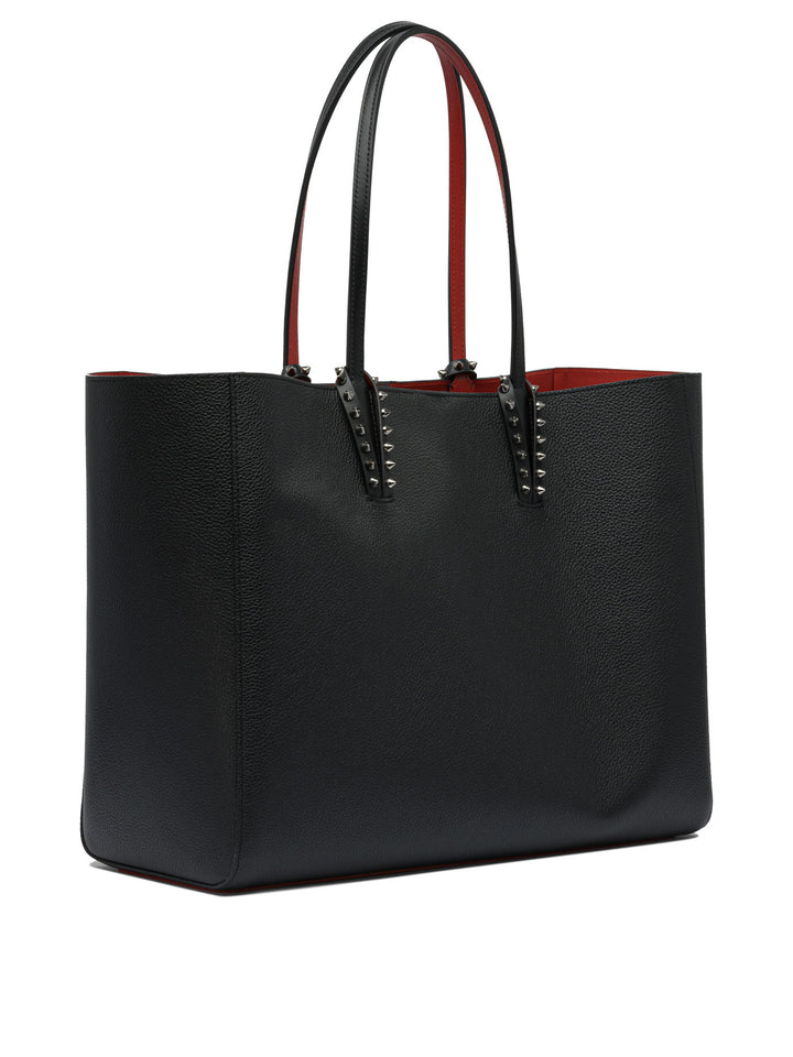 Christian Louboutin Cabata Soft Large Calf Empire Shoulder Bags - Black | 11140de492c3da8b4c5d5a9e5771e1a6e140ae37