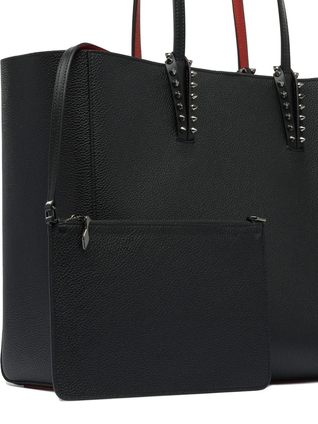 Christian Louboutin Cabata Soft Large Calf Empire Shoulder Bags - Black | 67055580df4fb79e692eea566ceac81e07a4e242