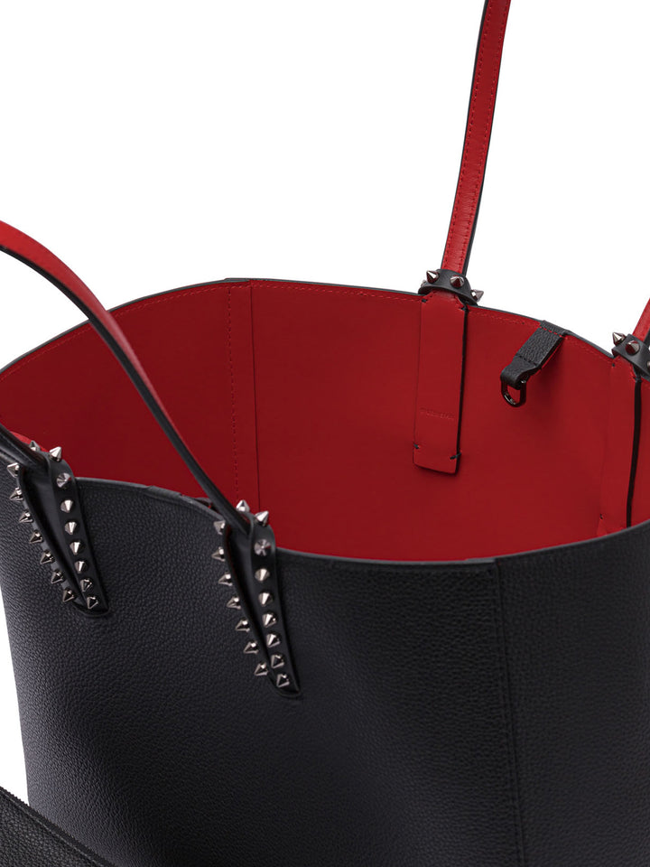 Christian Louboutin Cabata Soft Small Calf Empire Shoulder Bags - Black | ec2248b243abecac2e55623171fd882dcbaf17ae