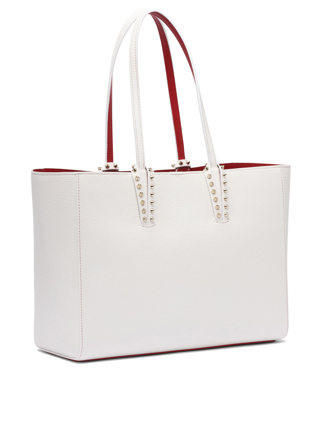 Christian Louboutin Cabata Soft Small Calf Empire Shoulder Bags - White | 3bbe02e22a8ce00b37f237ec7597b1e6e70269dc