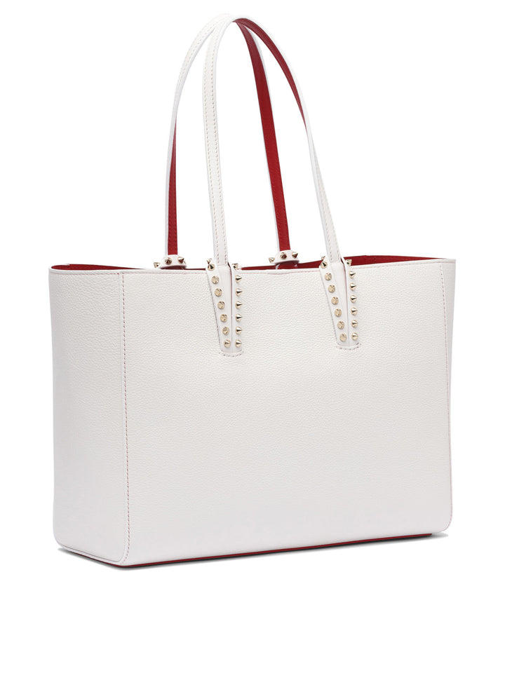 Christian Louboutin Cabata Soft Small Calf Empire Shoulder Bags - White | 3bbe02e22a8ce00b37f237ec7597b1e6e70269dc