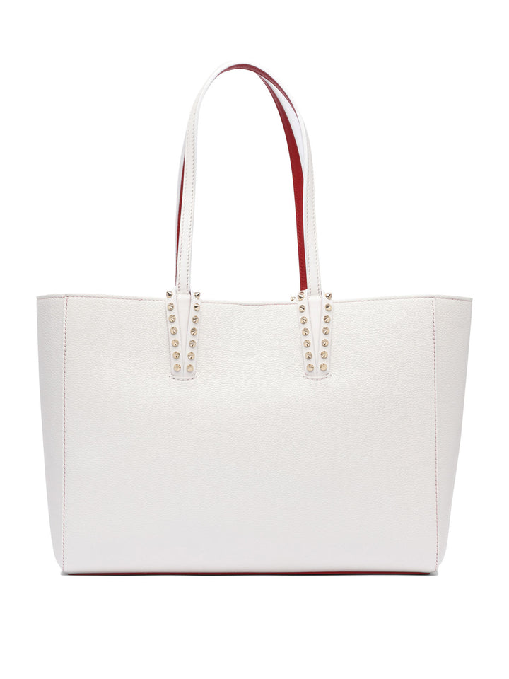 Christian Louboutin Cabata Soft Small Calf Empire Shoulder Bags - White | 67c57adb0c550a12c0d44dbcb59e76cbdcc516ef