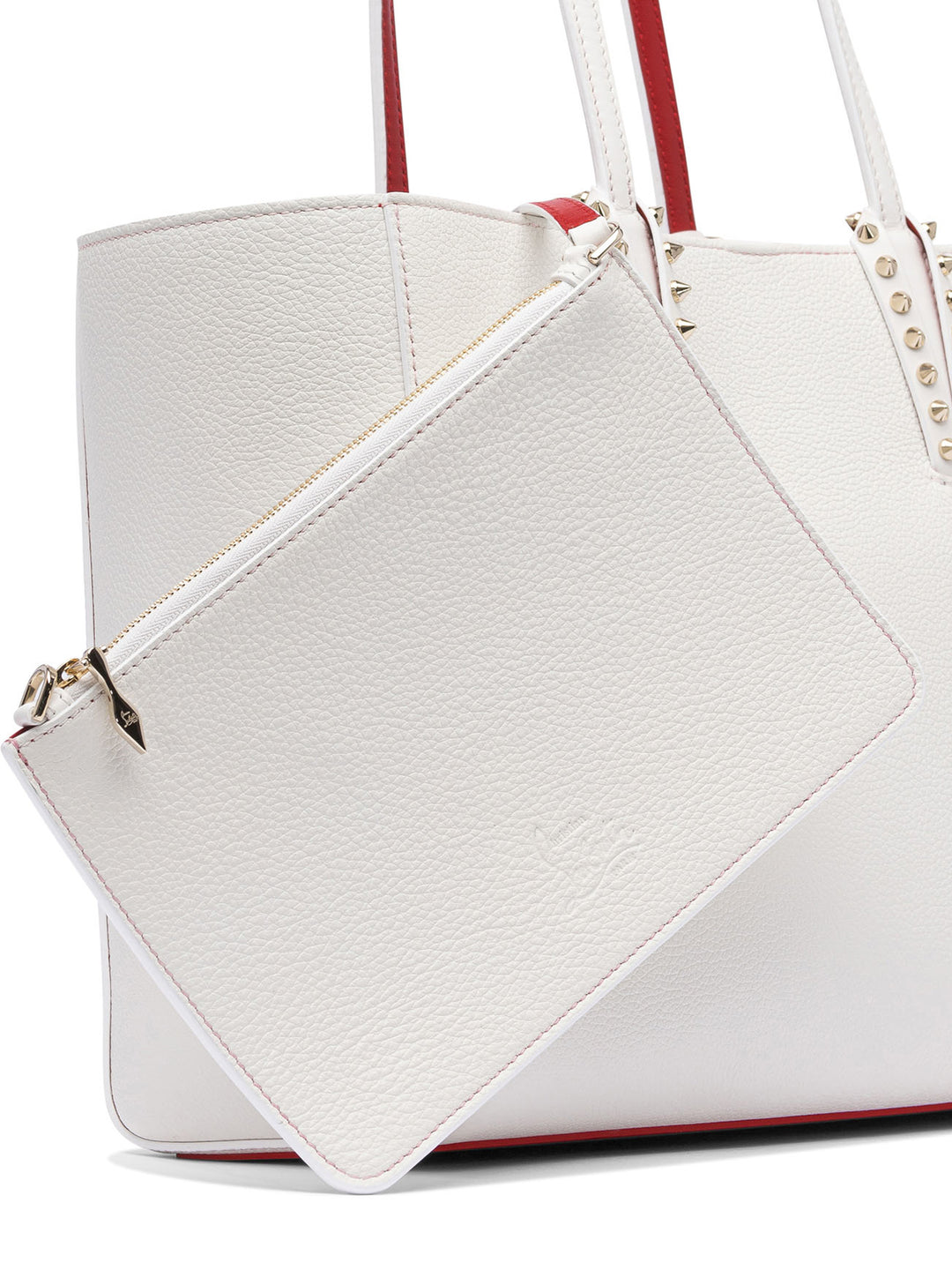 Christian Louboutin Cabata Soft Small Calf Empire Shoulder Bags - White | 4d4865facf6fbbf69bc6ce63e064474642c96672