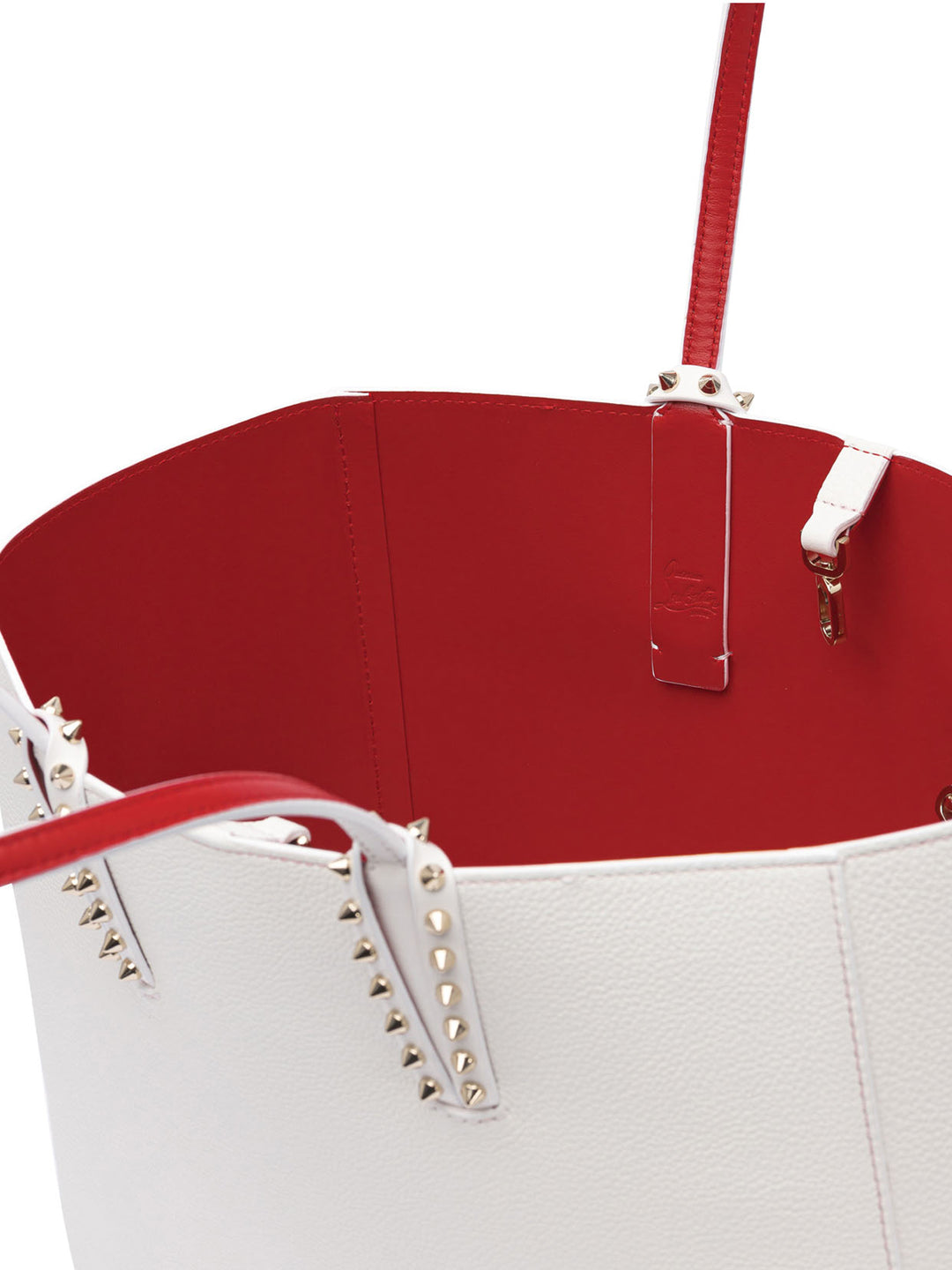Christian Louboutin Cabata Soft Small Calf Empire Shoulder Bags - White | dd0605df47cbb19e6b0c31cce52054d07eb68008