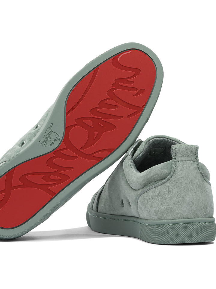 Christian Louboutin Louis Junior Orlato Flat Veau Velours Ds/Gg Sneakers & Slip-On - Green | e3007a08f351ca9bb58d4a7f292e6588a3ff5f0c