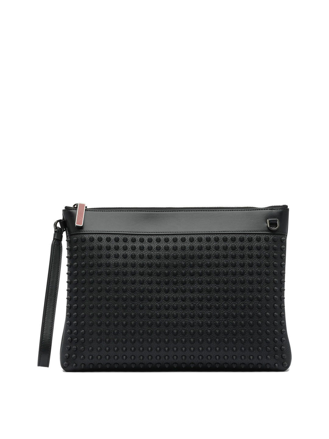 Christian Louboutin Funky  Calf Empire/Spikes Pouch - Black | ee1684ff9b56d4b7b6fe943acf2ac7a412fd61a7