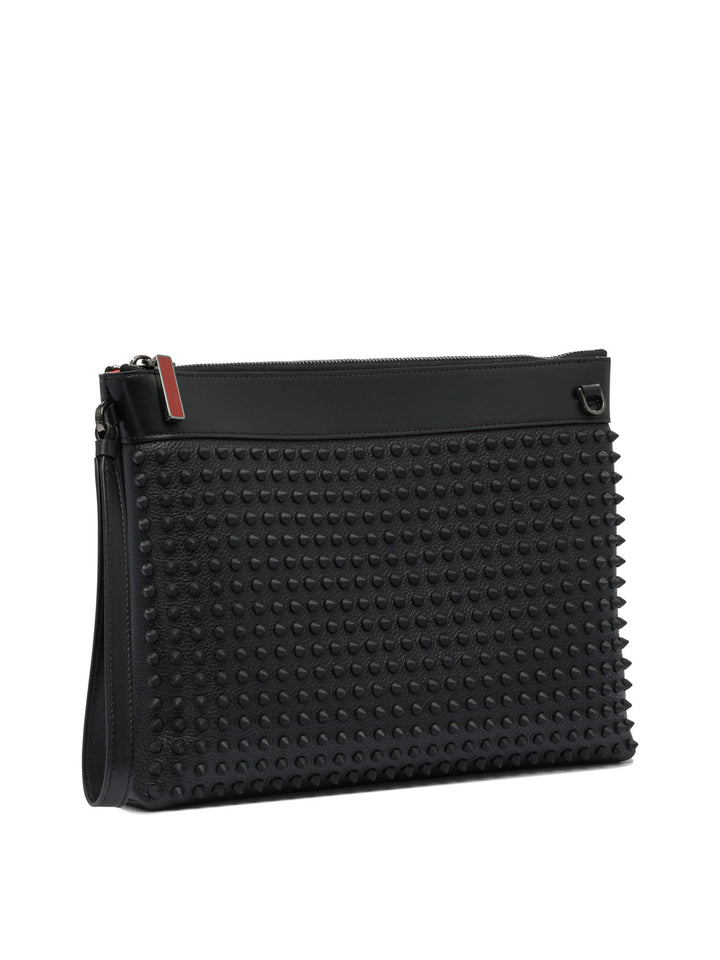 Christian Louboutin Funky  Calf Empire/Spikes Pouch - Black | ce6582d24063e68b2681a25423c18e64f5845ba4