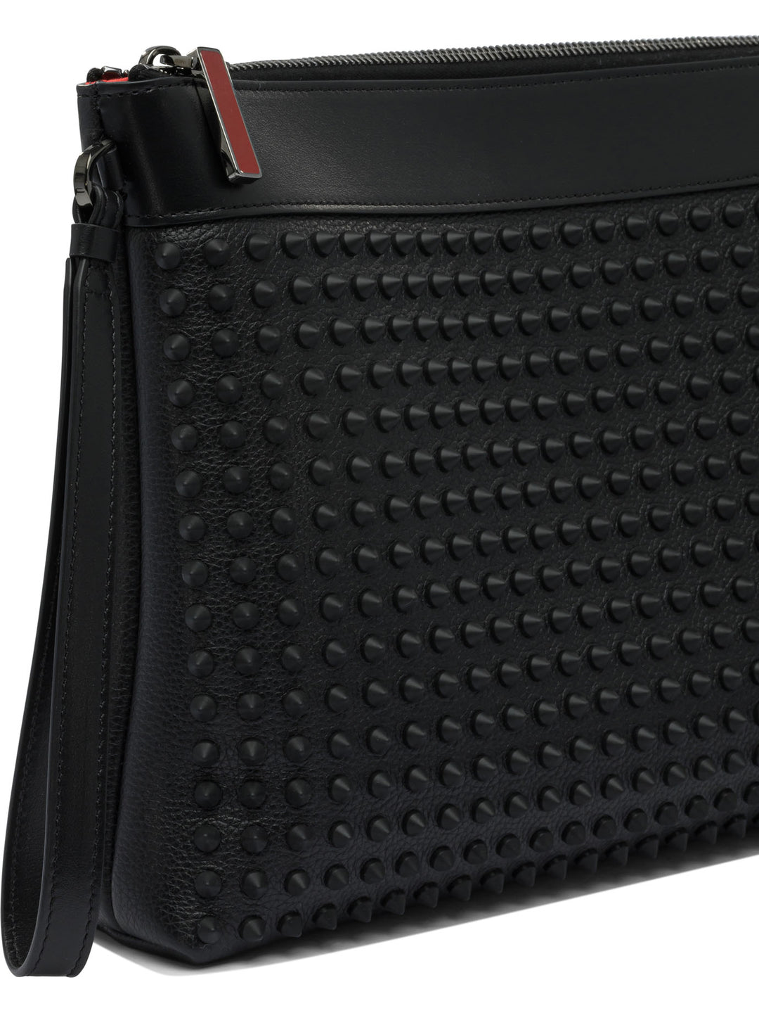 Christian Louboutin Funky  Calf Empire/Spikes Pouch - Black | 6b056c535dcb37c73c1d8be415b48f21fe2e6c12