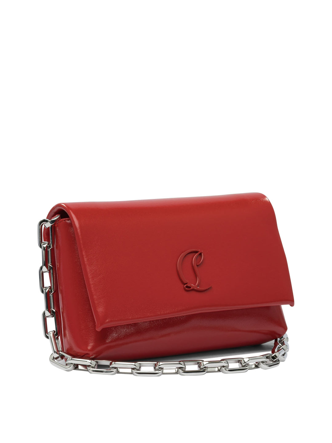 Christian Louboutin Loubi54 Soft Shoulder Small Calf Sugar Clutches - Red | 2c4d94269981814eb266a0aa03ce4e65dbae62b4