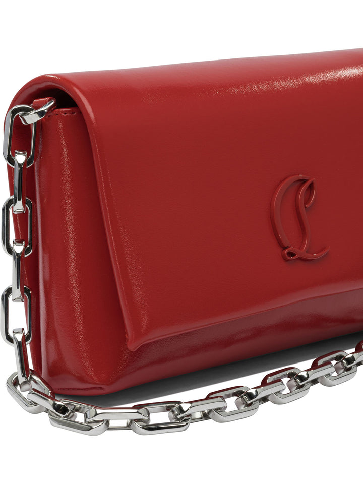 Christian Louboutin Loubi54 Soft Shoulder Small Calf Sugar Clutches - Red | 36851539a412192bf57b0354035e6476ec34adb9