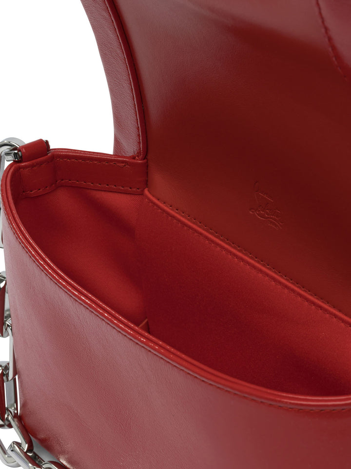 Christian Louboutin Loubi54 Soft Shoulder Small Calf Sugar Clutches - Red | 8fd3a37d620ed7bb75f295489cc934c02edde474