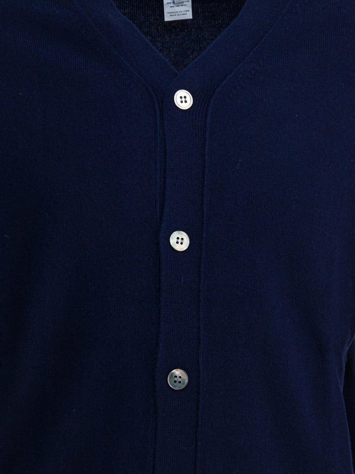 Comme Des GarçOns Forever V-Neck Cardigan Knitwear - Blue | 937a95947671014aedd0f8a3384fcaf1447263d8