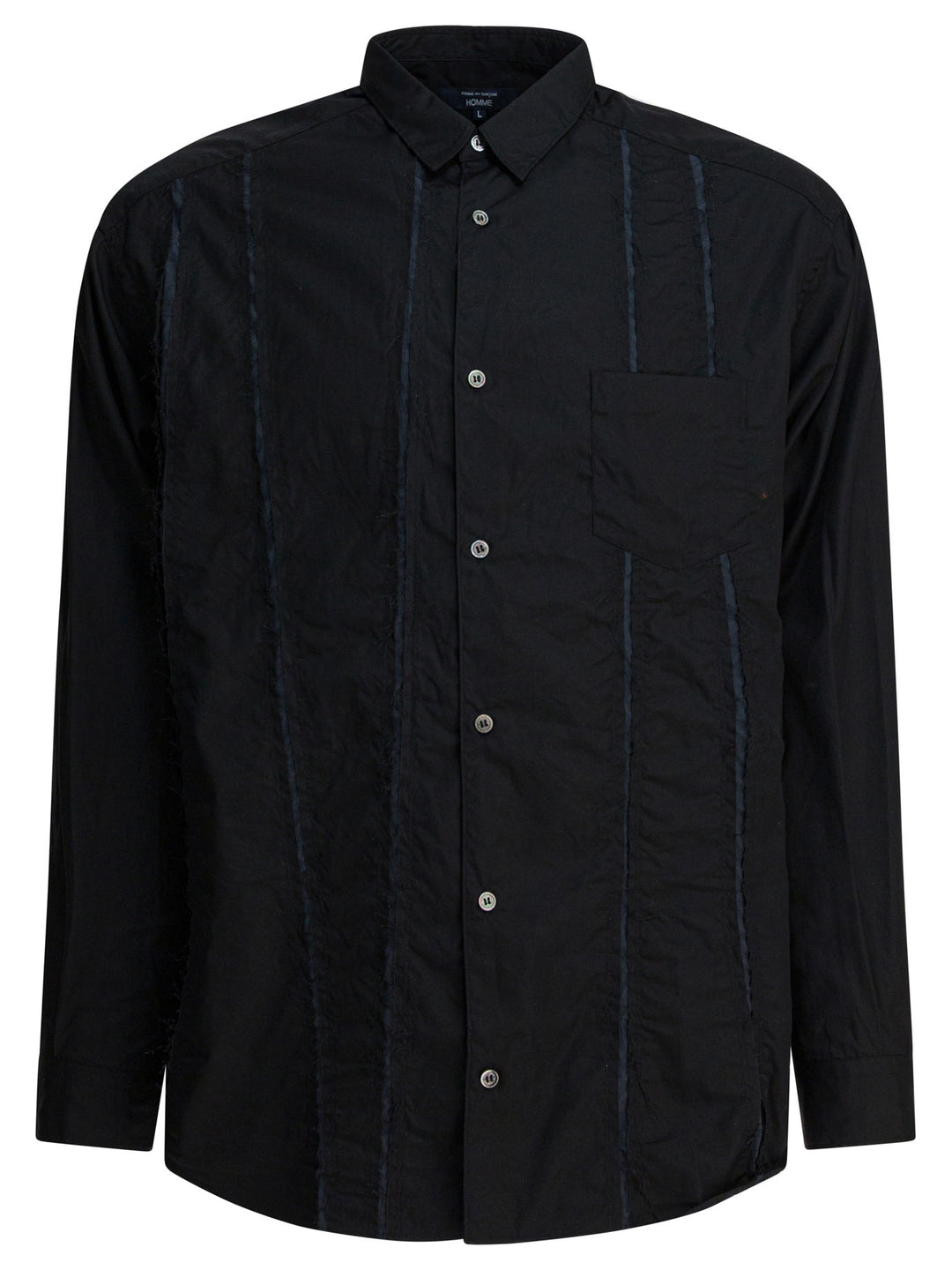 Comme Des GarçOns Homme Casual Cotton Shirt Shirts - Black | 3fe9a75739a5c469fef68795a0b9e90fef35f6f3