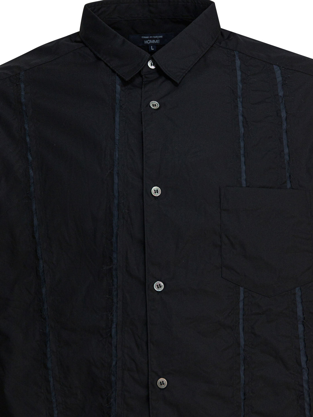 Comme Des GarçOns Homme Casual Cotton Shirt Shirts - Black | 602dd1dfd97aaf33b44f137dde228c95f0236087