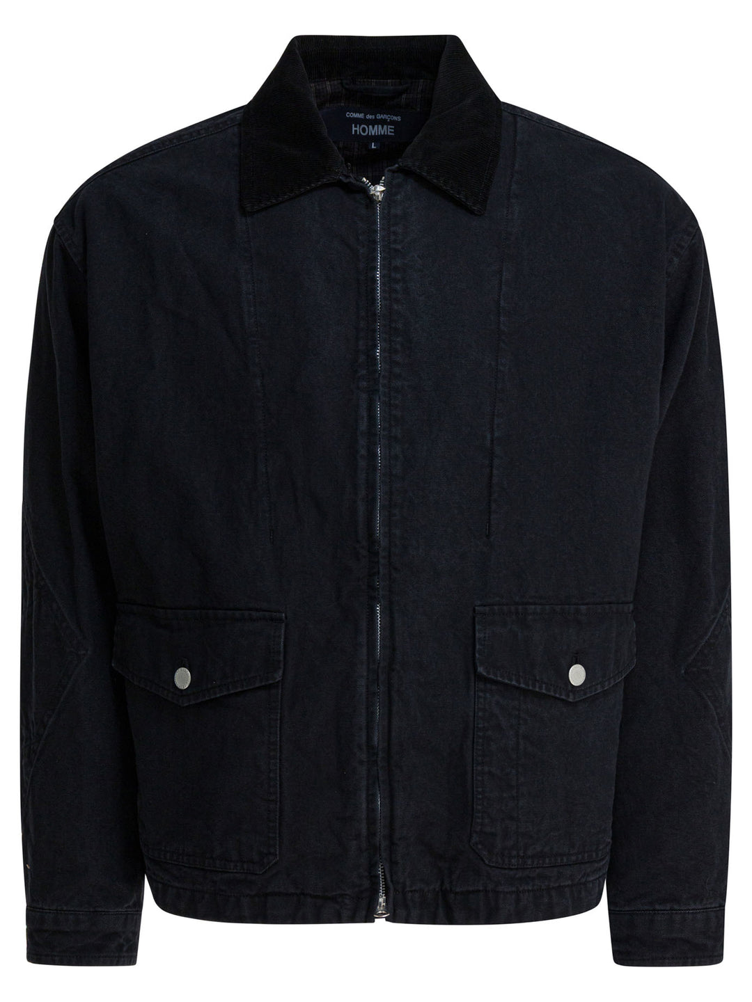 Comme Des GarçOns Homme Denim Jacket With Zipper Jackets and Coats - Black | 27df2989a3350c3c15b3f2ccc0958296ed6a3a37