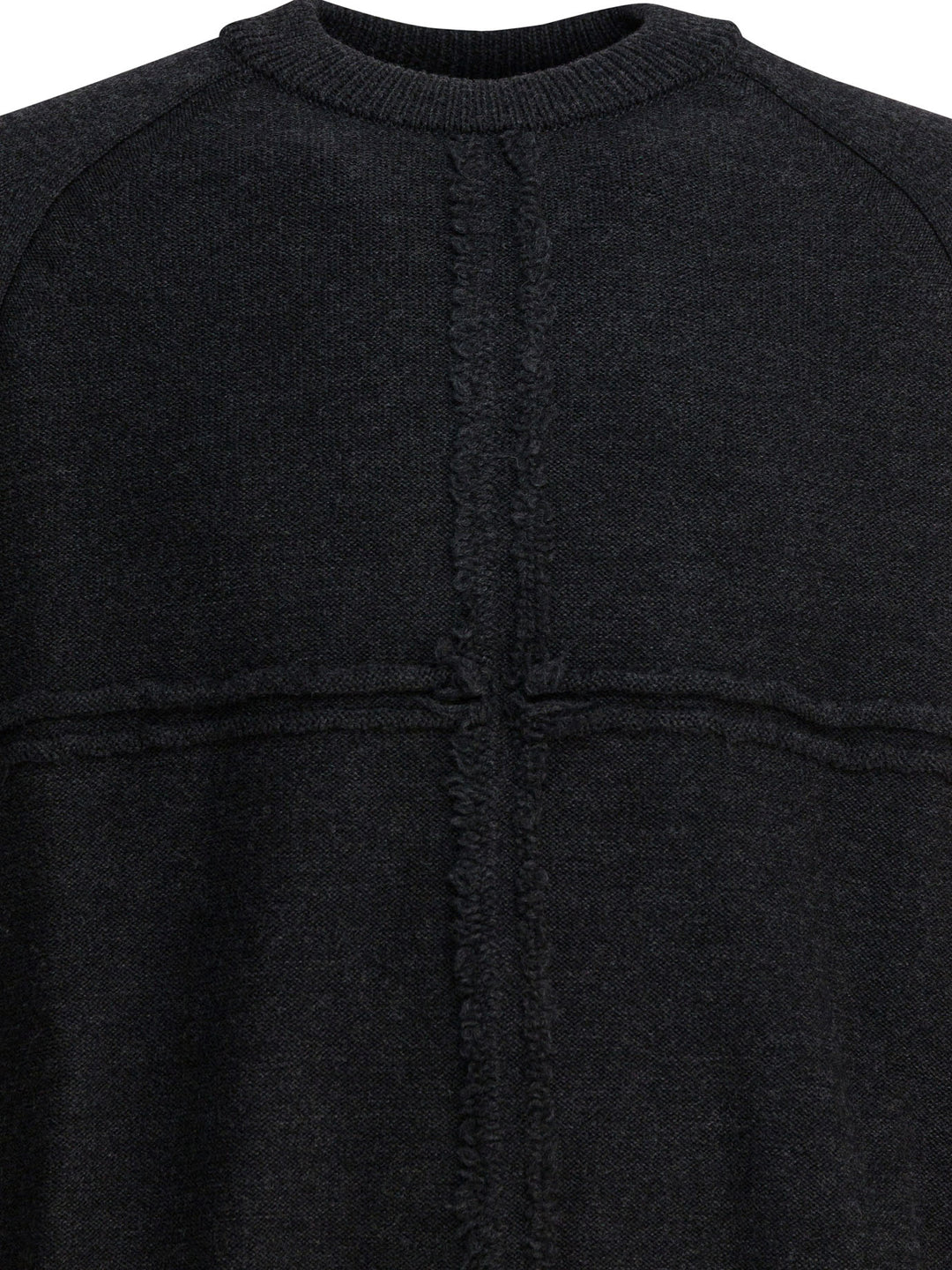 Comme Des GarçOns Homme Wool Crewneck Sweater Knitwear - Grey | 0d65cfa2e6a760a668df0ad0fe396bc6410c340a