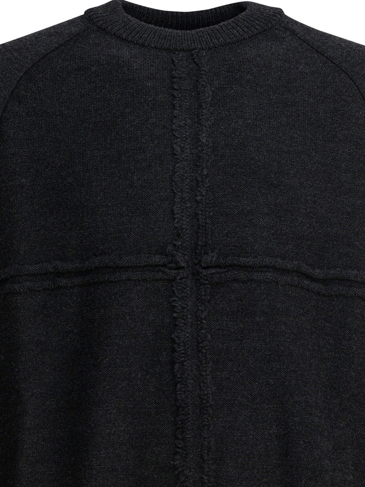 Comme Des GarçOns Homme Wool Crewneck Sweater Knitwear - Grey | 0d65cfa2e6a760a668df0ad0fe396bc6410c340a