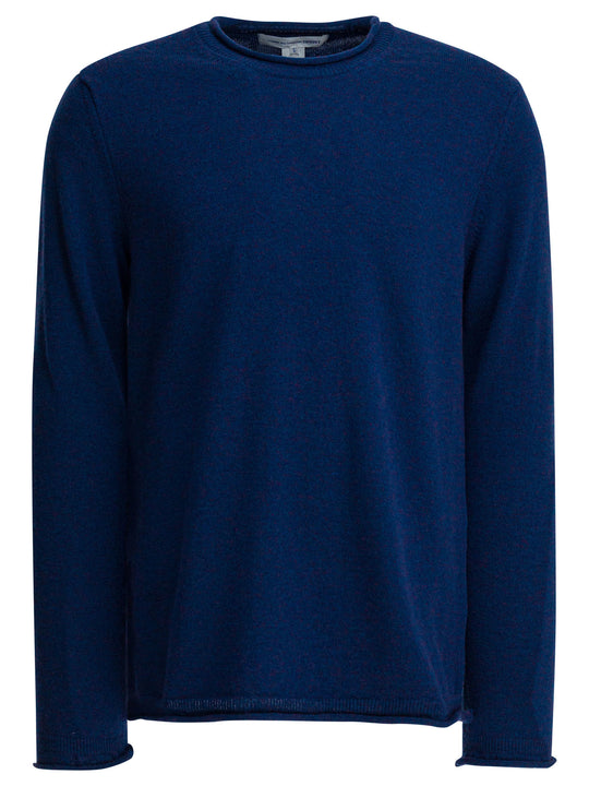 Wool Crewneck Sweater Knitwear Blue