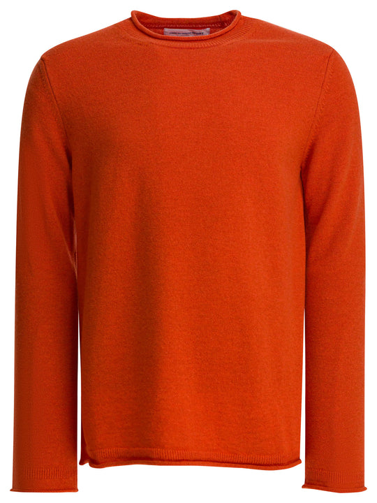 Wool Crewneck Sweater Knitwear Orange