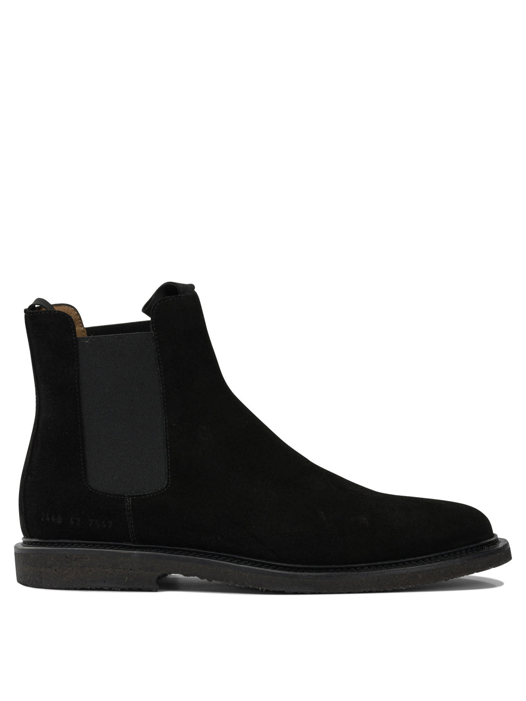 Common Projects Suede Chelsea Ankle Boots - Black | 65a4c008f3725410632bf3bf40232153558990d5
