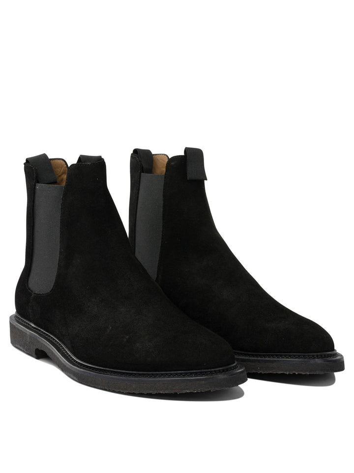 Common Projects Suede Chelsea Ankle Boots - Black | 70c69c820bcdf229440c932481bcb6c6fdea949d