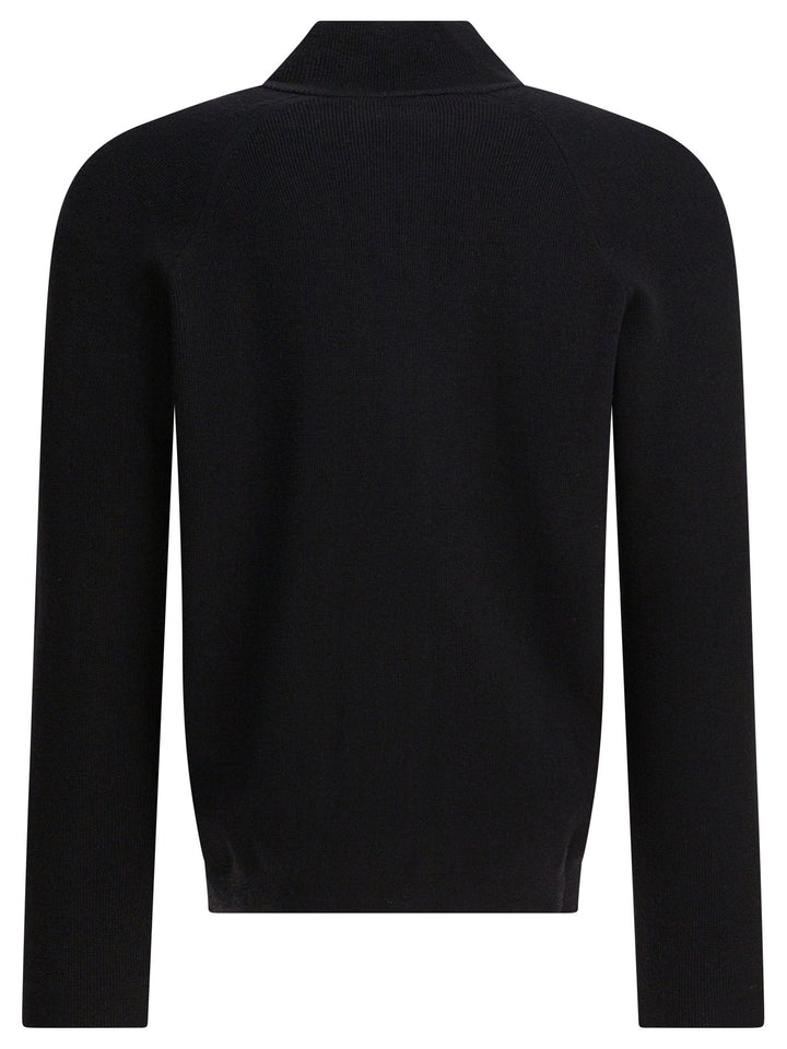 C.P. Company Zipper Sweater Knitwear - Black | 5a0e8b0e137e1a76cff76afc808ebaaf1982852a
