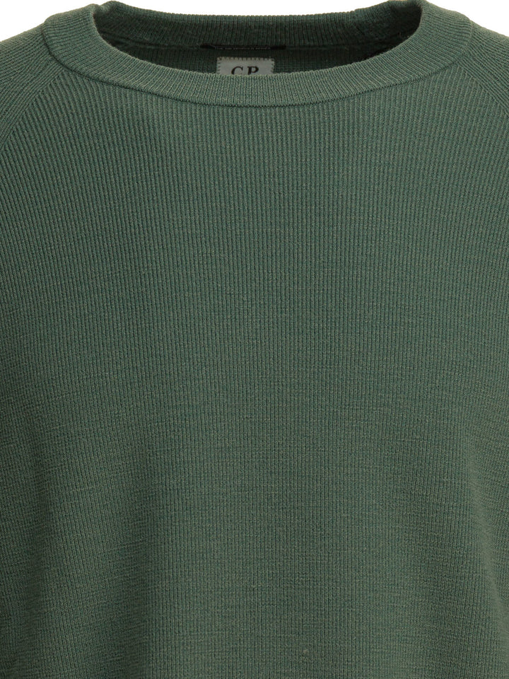 C.P. Company Wool And Silk Crewneck Sweater Knitwear - Green | 6c9b06a65f9c4fbbf3789f1a9e1235250c3856c3