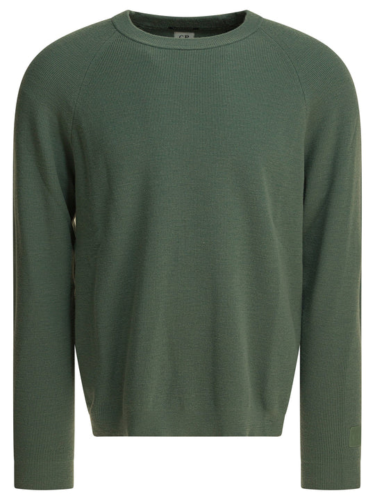 Wool And Silk Crewneck Sweater Knitwear Green