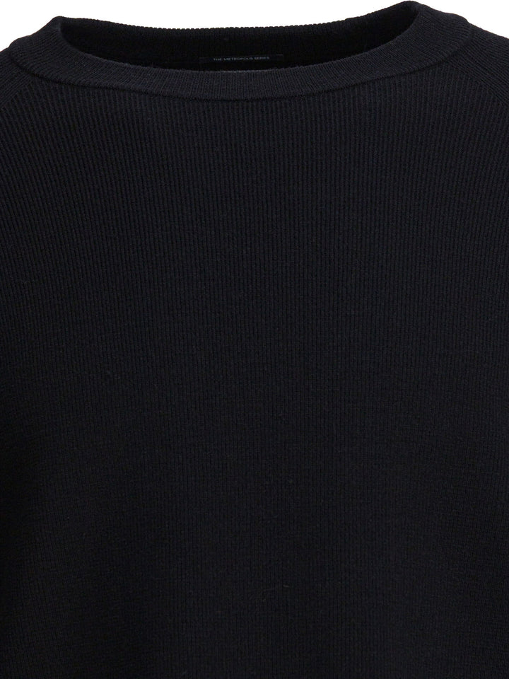 C.P. Company Wool And Silk Crewneck Sweater Knitwear - Black | 3976eabf63cba07475338b6e8a87d604a80ef8fc