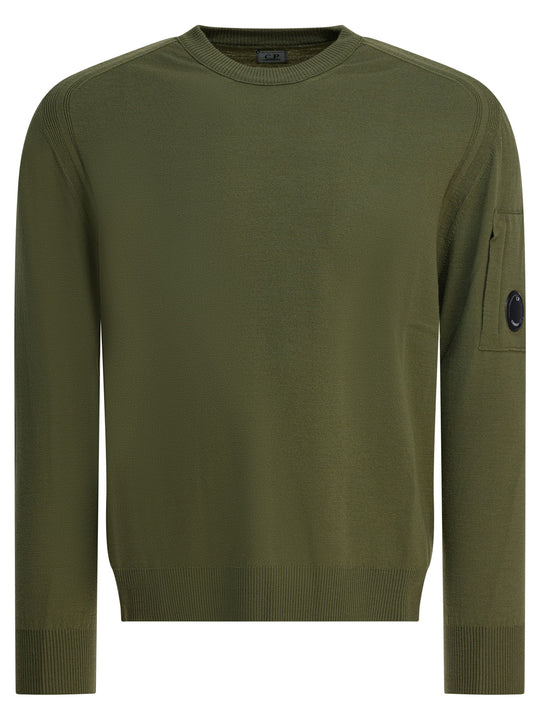 Wool Crewneck Sweater Knitwear Green