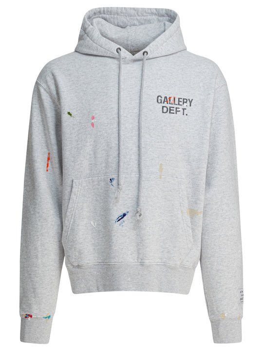 Gd Paint Logo Hoodie Sweatshirts Grey
