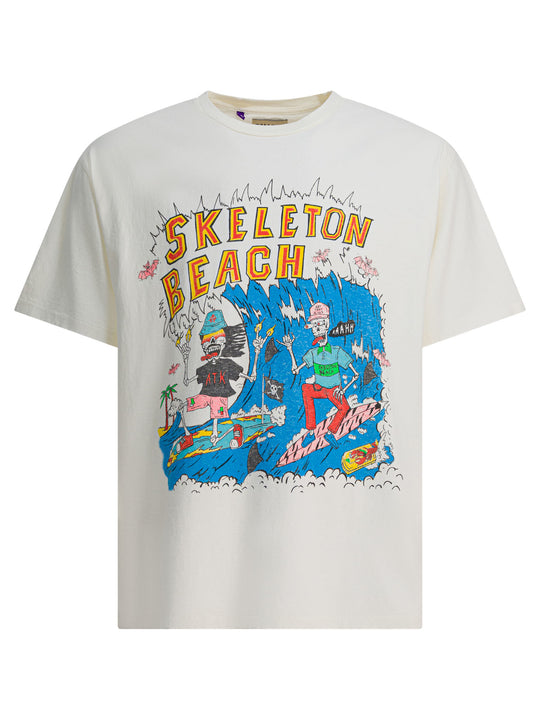 Skeleton Beach Surf T-Shirts White