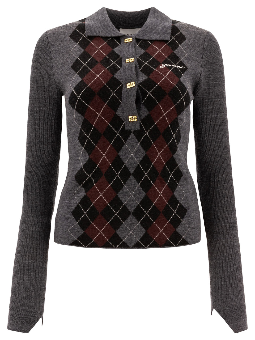 Ganni  Polo shirts - Grey | 0ad482a6812835db29ce2085c604b8b4c0499ebb